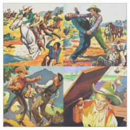 För Cowboysfilm för vintage westerna kvarter #2 9" Tyg