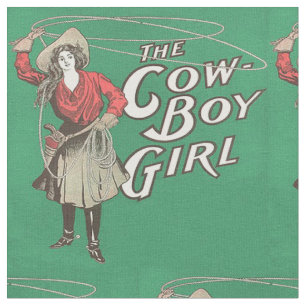 För CowgirlCowboy för vintage westernt tyg för