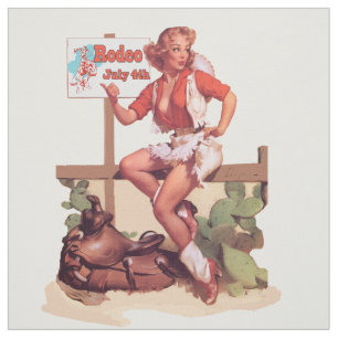 För Cowgirlsadeln för vintage undertecknar den Tyg