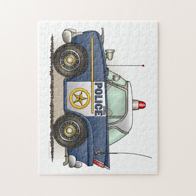 För Crusier för polisbilpolis bil snut Pussel (Vertikal)