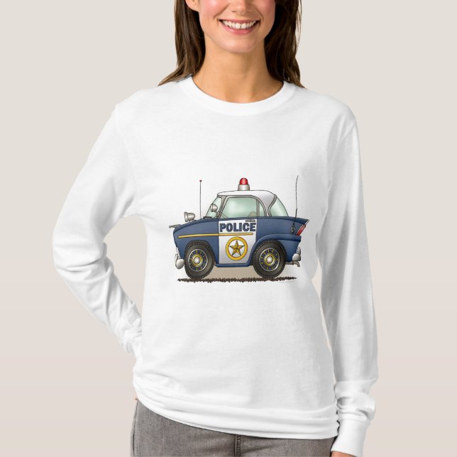 För Crusier för polisbilpolis Hoodie för damer för Tröja (Framsida)