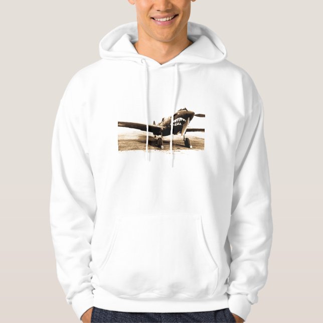 För Curtiss P-40 för WWII-flygtigrar flygplan Sweatshirt (Framsida)