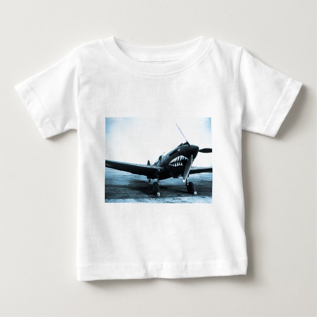 För Curtiss P-40 för WWII-flygtigrar flygplan T Shirt (Framsida)