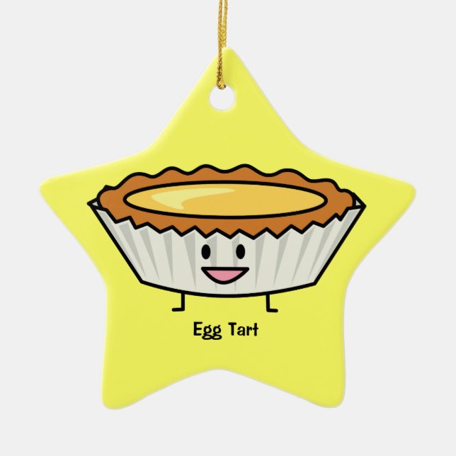 För Custardskorpa för lyckligt ägg syrlig Julgransprydnad Keramik (Framsidan)