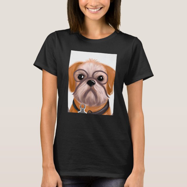For Cute Dog Puppie Fan In Dog Style  1 T Shirt (Framsida)