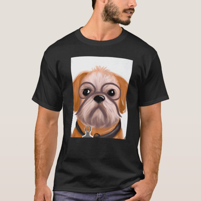 For Cute Dog Puppie Fan In Dog Style  1 T Shirt (Framsida)