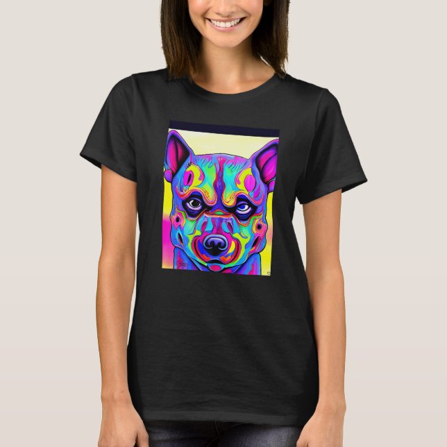 For Cute Dog Puppie Fan In Dog Style  1 T Shirt (Framsida)