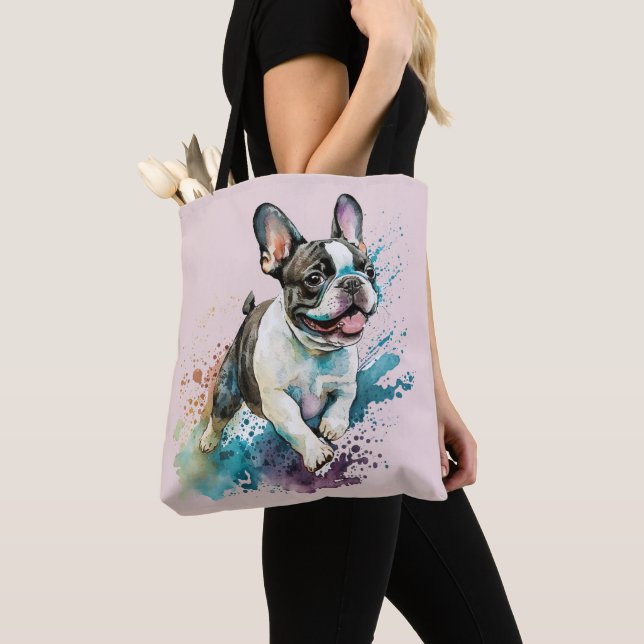  för Cute Fransk Bulldog Tygkasse (Närbild)