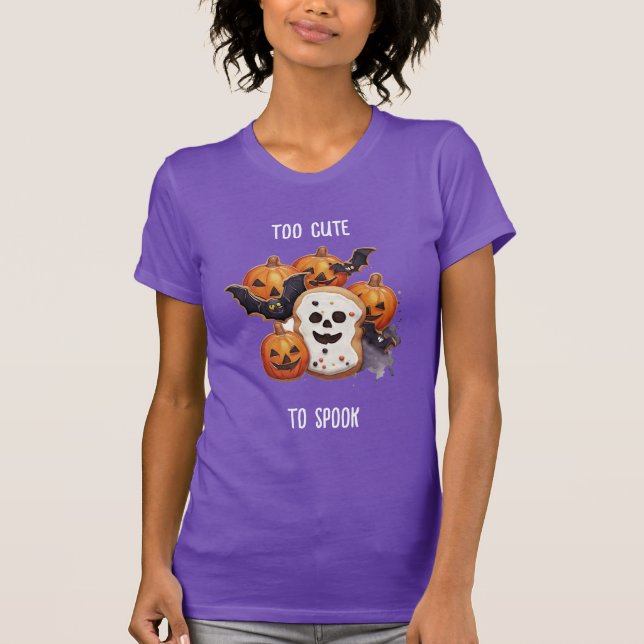 För Cute Halloween Cookies att tala T Shirt (Framsida)