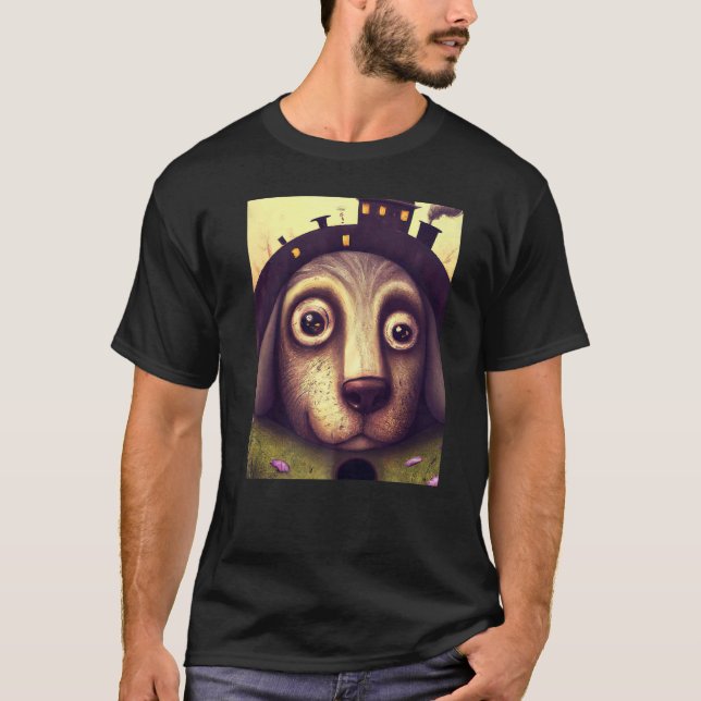 För Cute Hund Puppie Fläkt i Hund Art Stil Premium T Shirt (Framsida)