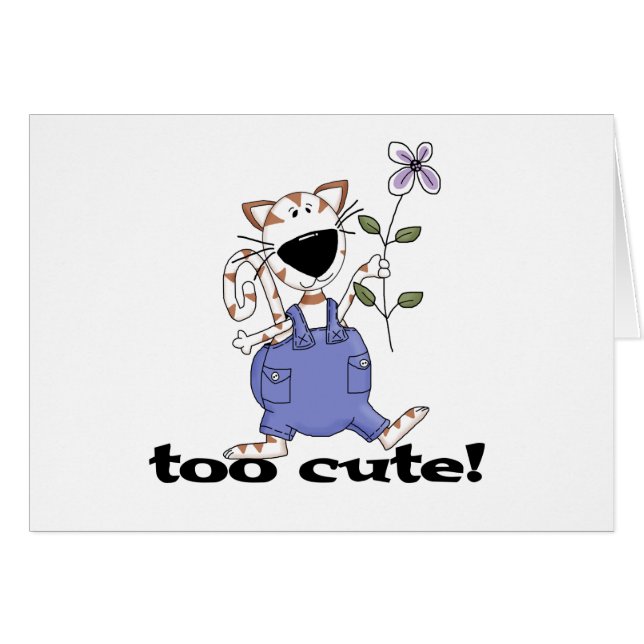 För Cute Kattunge Hälsningskort (Framsidan Horizontal)