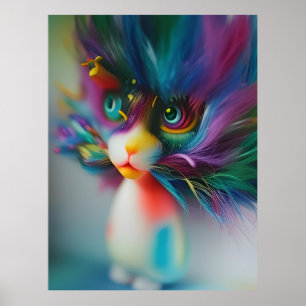 För Cute Rainbow Färgad Creator Poster