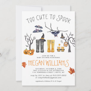 För cute till Spook   Halloween Baby Shower