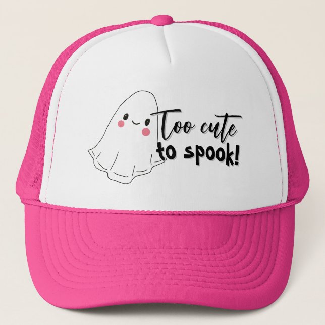 För cute till Spook Halloween Ghost-Truckerkeps Keps (Framsida)