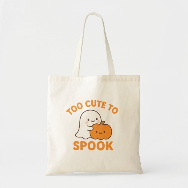 För cute till Spook Halloween Tote Bag - Kawaii Gh Tygkasse (Framsidan)