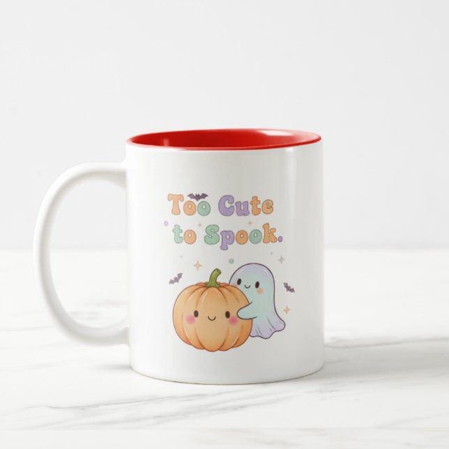 För cute till Spook Mugg - Halloween Coffee Kopp (Vänster)