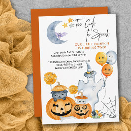 För cute till Spook Roligt Halloween-Födelsedagsfe Inbjudningar