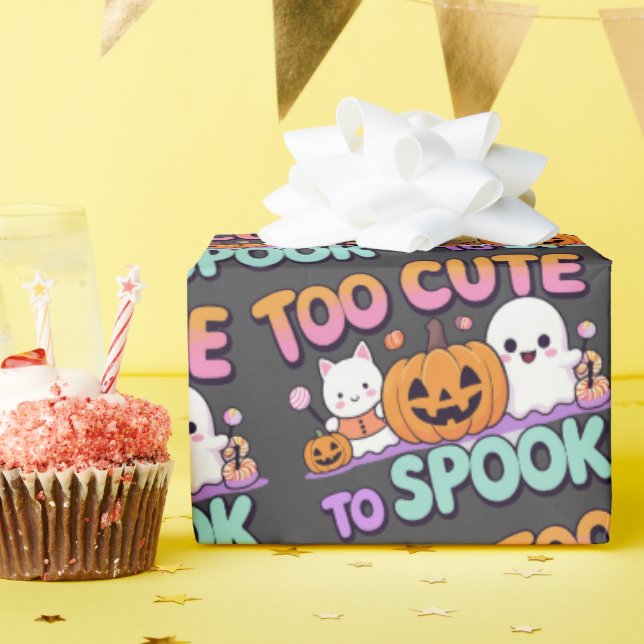 För cute to Spook - Kawaii Pastel Halloween Presentpapper (Födelsedagsfest)