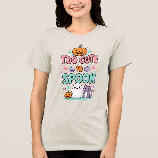 För cute to Spook - Kawaii Pastel Halloween T Shirt (Framsida)