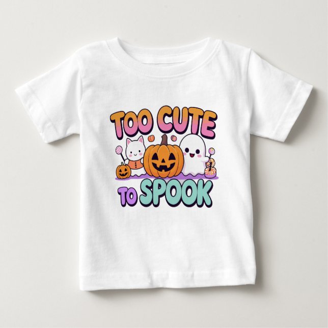 För cute to Spook - Kawaii Pastel Halloween T Shirt (Framsida)