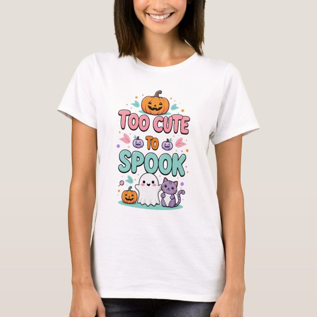 För cute to Spook - Kawaii Pastel Halloween T Shirt (Framsida)