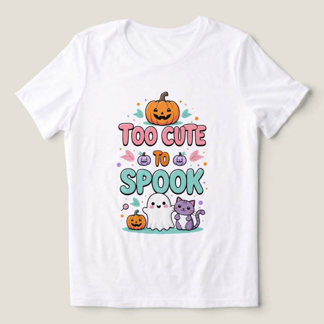 För cute to Spook - Kawaii Pastel Halloween T Shirt (Design Framsida)