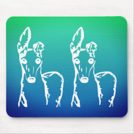 För Cute White Italiana Greyhounds Mouse Pad Musmatta