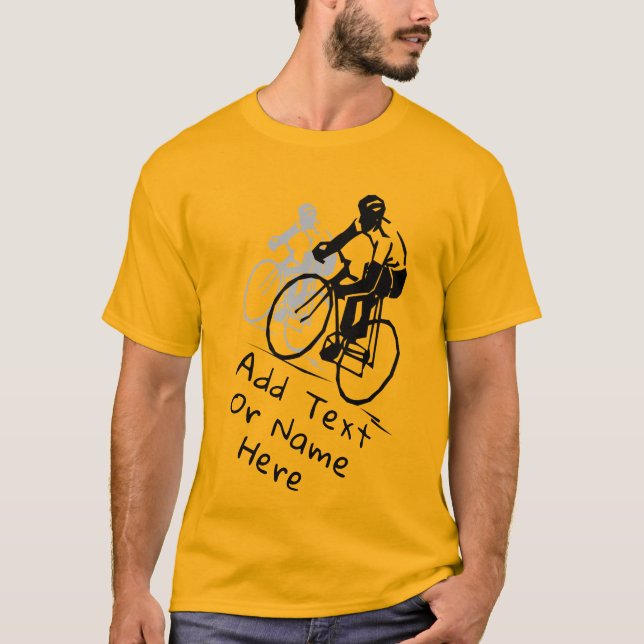 För cykling Älskare. Anpassa T Shirt (Framsida)