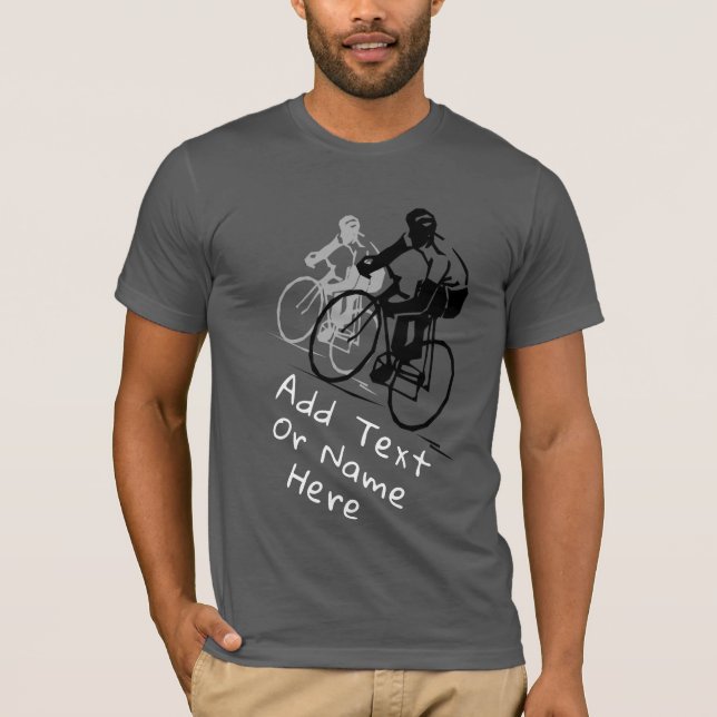 För cykling Älskare. Anpassa T-Shirt (Framsida)