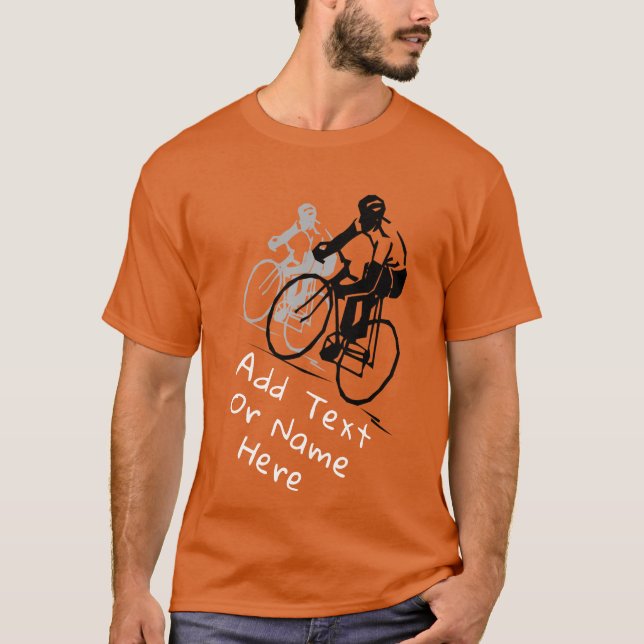 För cykling Älskare. Anpassa T Shirt (Framsida)