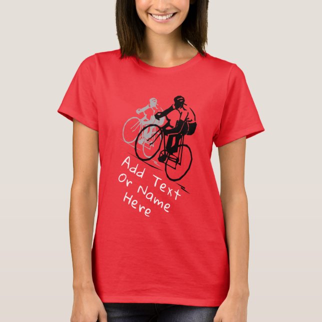För cykling Älskare. Anpassa T-Shirt (Framsida)