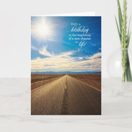 for Dad Birthday Endless Road with Blue Sky Kort