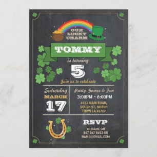 För dagfödelsedagsfest för St. Patricks inbjudan 3