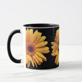 För daisyGerbera för Monogram elegant blomma för Mugg