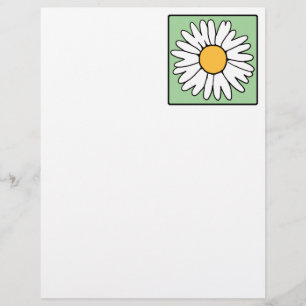 För daisyvår för gullig tecknad Retro blomma för