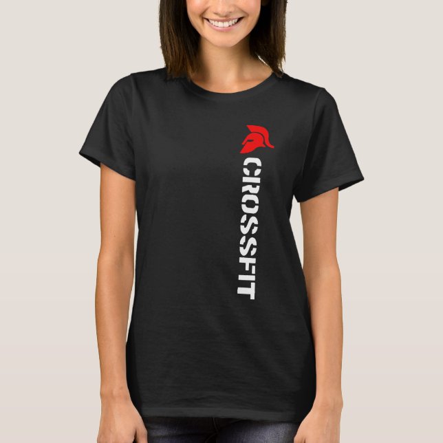 FÖR DAMIDROTTSHALL FÖR CROSSFIT SPARTANSK T SHIRT (Framsida)