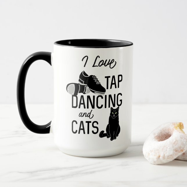 För dansare I Kärlek Tap Dancing and Cats Mugg (Med munk)
