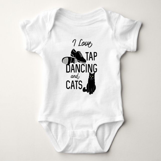 För dansare I Kärlek Tap Dancing and Cats T Shirt (Framsida)