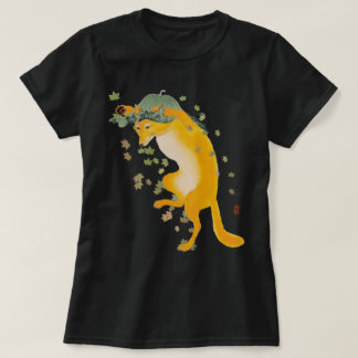För dansräv för vintage japansk konst t-shirt