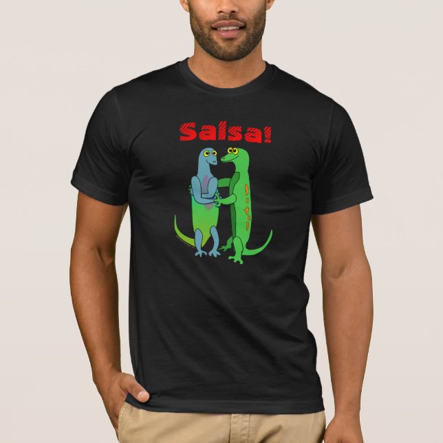 För danstecknad för gullig salsa latinsk Te för Tee Shirt (Framsida)