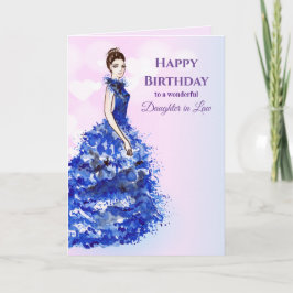 For Daughter in Law on Birthday Sparkly Blue Gown Kort