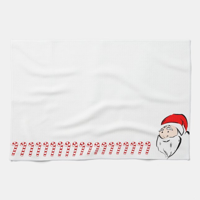 För December för Santa julvinter öde för kärlek Kökshandduk (Horisontell)