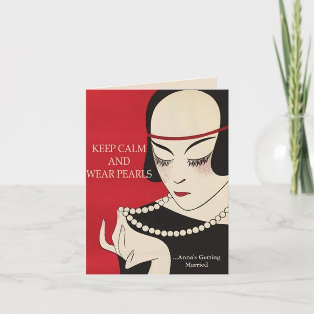 För Deco för behållalugn- och bärapärlor inbjudan (Framsida)