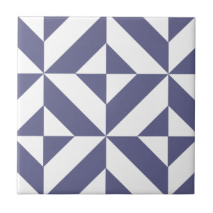 För Deco för midnatta blått geometriskt mönste Kakelplatta