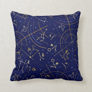 För Décor för kartan för Zodiacastrologstjärn Kudde