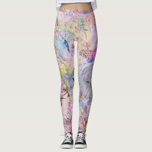 För Decoupage för blommigten skrivar den rosa Leggings