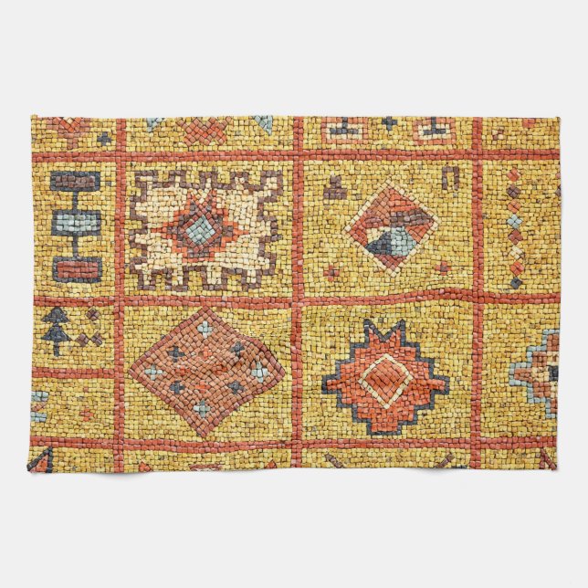 för dekorationarkitektur för mosaik arabisk kökshandduk (Horisontell)