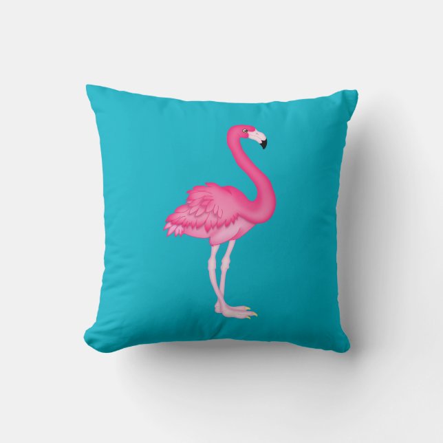 För dekorativ kuddehem för rosa Flamingo tropisk Kudde (Framsida)