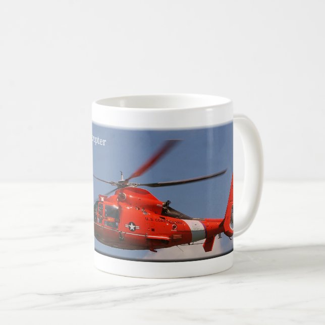 För delfinhelikopter för HH 65C mugg (Framsida höger)