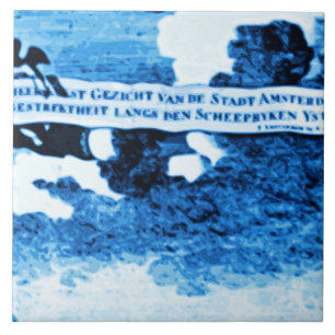 För Delftware för Amsterdam antikvitetfrakter Lo Kakelplatta